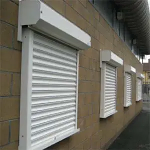 Heat Prevention Sound Insulation Cold Insulation Electric Double Layer Slat Aluminum Roller Shutter Window