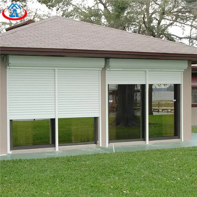 White 1000mmW*1400mmH 45mm Width Of The Slat Electric Vertical Easy to Install Aluminum Rolling Shutter Window