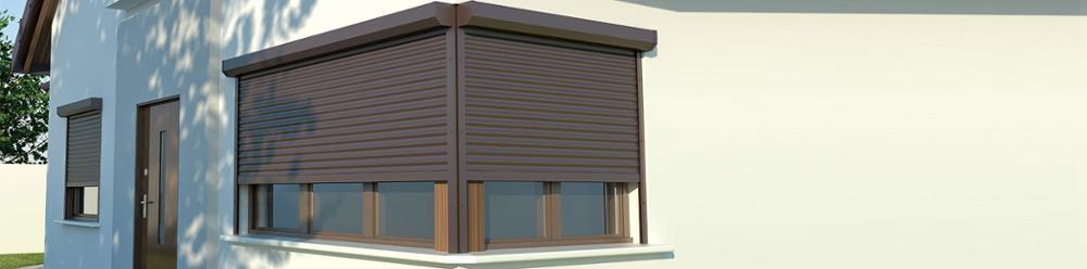 Aluminum Double Layer Window With Built-in Shutter Outside Awning Window