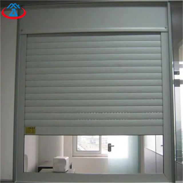 White 1400mmW*1400mmH45mm Width Of The Slat Electric Insulated Sound Insulation Roll up Shutter Window