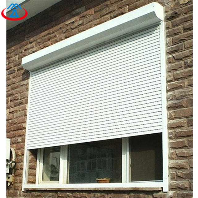 White 800mmW*2000mmH 45mm Width Of The Slat Double Layer Electric Aluminum Roller Window for House