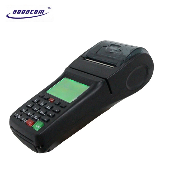 GOODCOM Handheld POS Bill Machine With Printer For Banking, Bus, Restaurant multi application