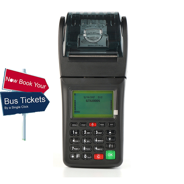 Gprs Handheld Bus Ticket Printing Pos Machine With Thermal Receipt