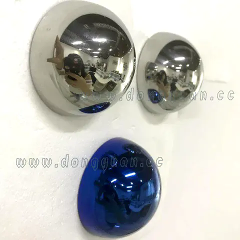SS304High PolishedStainless Steel Hollow Spheres with Blue Color for Christmas Party Decoration