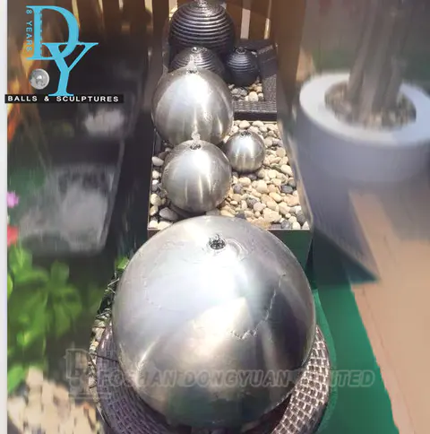 Gazing Stainless Steel Ball Spinning Water Ball Fountain