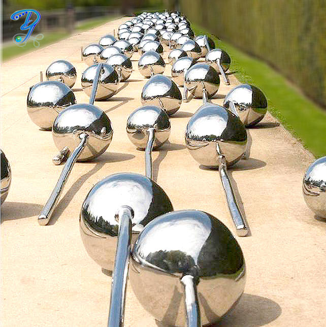 Stainless Steel Four Ball Lightning Rods ,Metal Dphere with pipe lightning protection