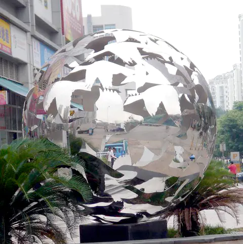 Mirror Polished Stainless Steel Sculpture for Garden Ornaments