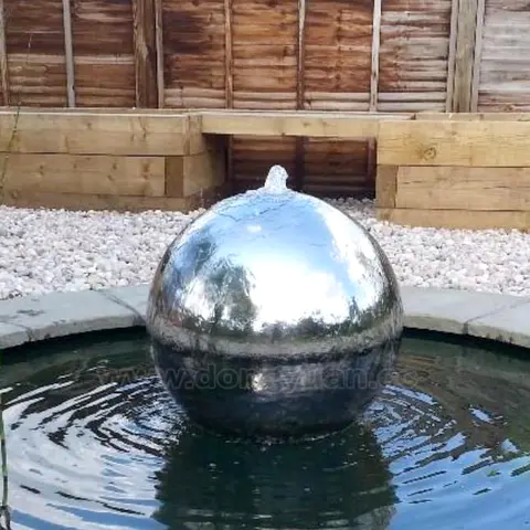 Silver ball water feature for garden China