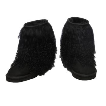 HQB-WS136 OEM customized premium quality winter thermal classic style genuine sheepskin snow boots for women