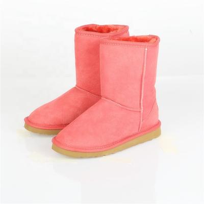 HQB-WS103 factory custom snow boots premium quality thermal winter boots classic genuine sheepskin boots for girls