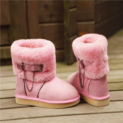 HQB-WS046 OEM customized premium quality winter thermal fashion style genuine sheepskin snow boots for women