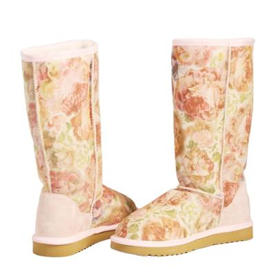 HQB-WS213 OEM/ODM customized premium quality winter thermal fashion style genuine sheepskin boots for women