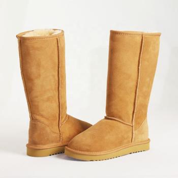 HQB-WS217 OEM/ODM customized premium quality winter thermal fashion style genuine sheepskin boots for women
