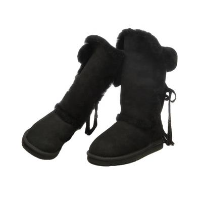 HQB-WS134 OEM customized premium quality winter thermal classic style genuine sheepskin snow boots for women