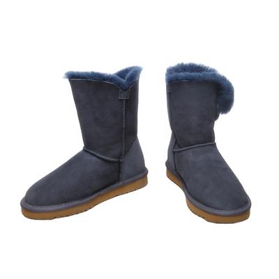 HQB-WS143 OEM customized premium quality winter thermal classic style genuine sheepskin snow boots for women