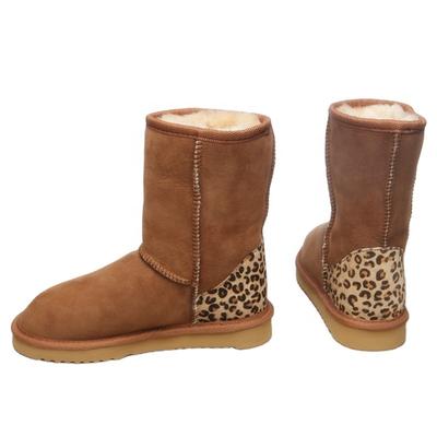 HQB-WS161 OEM customized premium quality winter thermal classic style genuine sheepskin snow boots for women