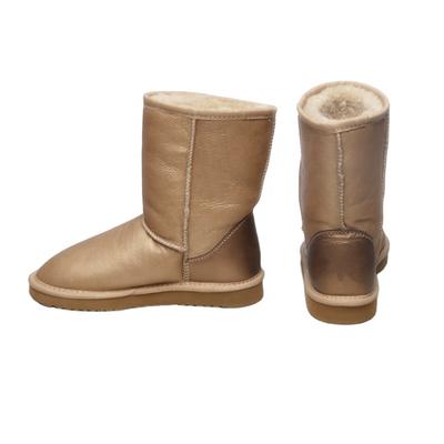 HQB-WS170 OEM customized premium quality winter thermal classic style genuine sheepskin snow boots for women