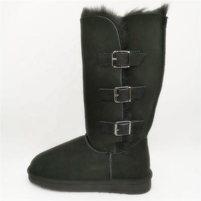 HQB-WS026 Fashion design snow boots premium quality factory custom winter boots genuine sheepskin boots for women