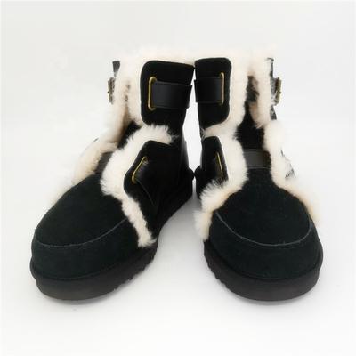HQB-WS017Fashionable hot selling snow boots premium quality thermal winter boots genuine sheepskin boots for lady