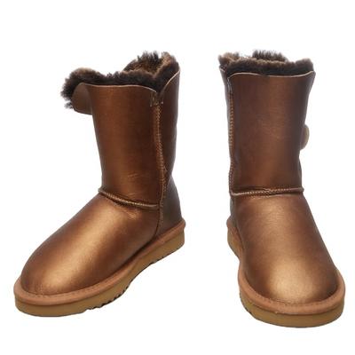 HQB-WS144 OEM customized premium quality winter thermal classic style genuine sheepskin snow boots for women