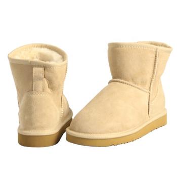 HQB-WS241 OEM/ODM customized premium quality winter thermal fashion style genuine sheepskin boots for women