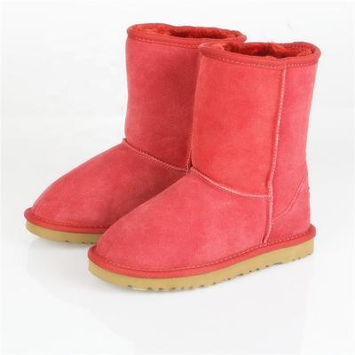 HQB-WS0100 OEM customized premium quality winter thermal classic style genuine sheepskin snow boots for women