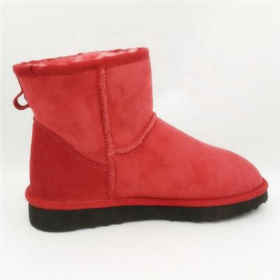 HQB-WS021 latest snow boots fashion custom premium quality winter boots genuine double face sheepskin boots for girls