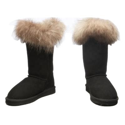 HQB-WS147 OEM customized premium quality winter thermal classic style genuine sheepskin boots for women