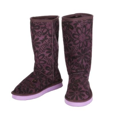 HQB-WS122 OEM customized premium quality winter thermal classic style genuine sheepskin snow boots for women