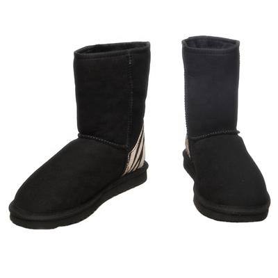 HQB-WS160 OEM customized premium quality winter thermal classic style genuine sheepskin snow boots for women