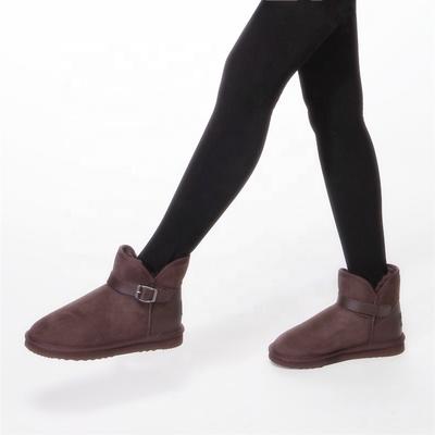 HQB-WS079 OEM customized premium quality winter thermal fashion style genuine sheepskin boots for women