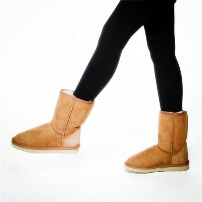 HQB-WS095 OEM customized premium quality winter thermal classic style genuine sheepskin boots for women