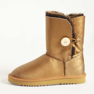 HQB-WS222 OEM/ODM customized high quality winter thermal fashion style genuine sheepskin snow boots for women