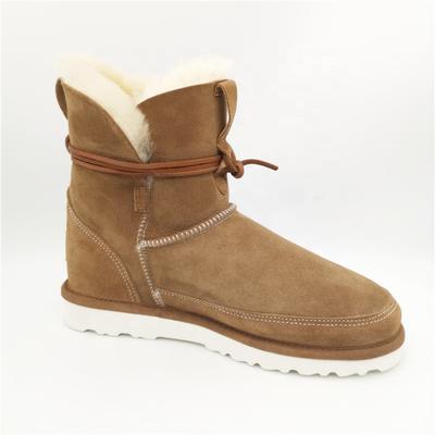 HQB-WS003 OEM/ODM custom premium quality snow boots thermal winter boots fashion style genuine sheepskin boots for woman
