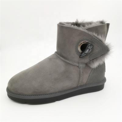 HQB-WS040 Factory new design custom snow boots high quality winter boots genuine sheepskin snow boots for girls