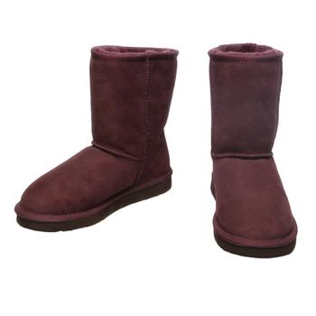 HQB-WS154 OEM customized premium quality winter thermal classic style genuine sheepskin snow boots for women