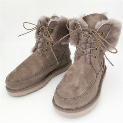 HQB-WS014 wholesale winter boots custom premium quality snow boots winter genuine twin face sheepskin boots for lady