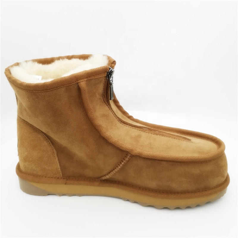 HQB-WS008 OEM/ODM customized winter boots thermal fashion style genuine sheepskin snow boots for woman