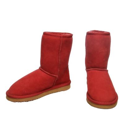 HQB-WS158 OEM customized premium quality winter thermal classic style genuine sheepskin snow boots for women