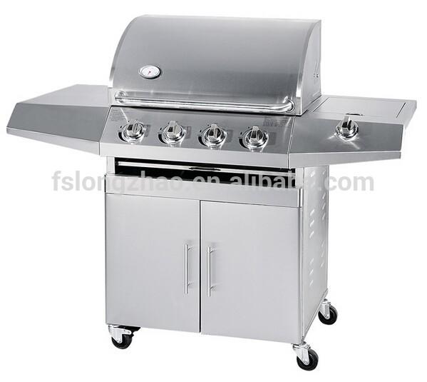 4 burners All stainless steel gas Barbecue grills 4 B+1SB