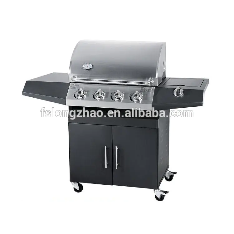 CE approval gas grill gas barbecue trolley BBQ gas cart
