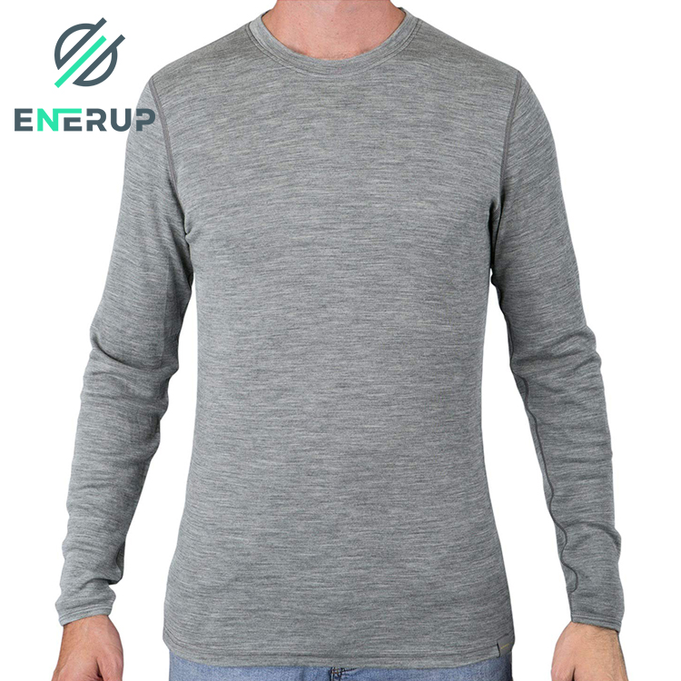 High Quality Custom Winter Two Piece Set Merino Wool Bamboo Fabric Thermal Underwear Base Layer For Mens Sports