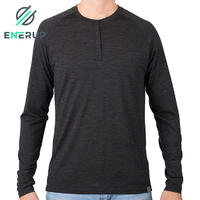 Enerup High Quality Custom 100% Merino Wool Fabric Thermal Top Underwear For Mens