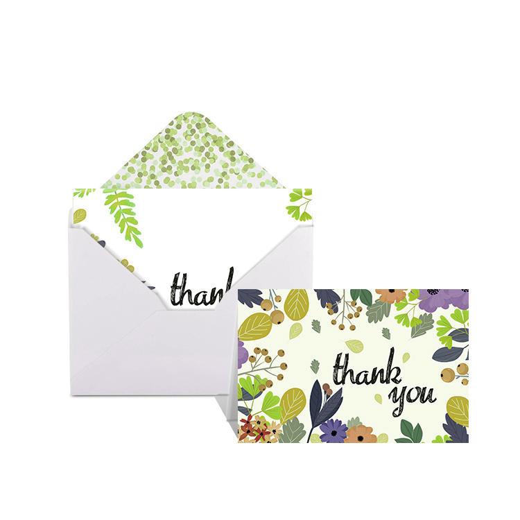 product-Thank You Order Card Customisable Greeting Card Printing Colorful Wedding Thank You Note Car-1
