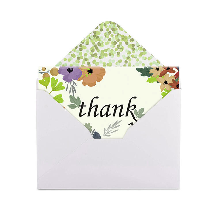 product-Dezheng-Thank You Order Card Customisable Greeting Card Printing Colorful Wedding Thank You -1