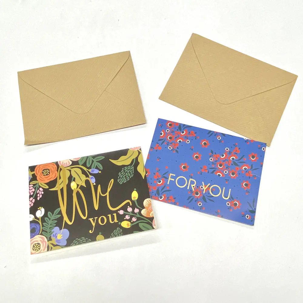 Elegant Mailing Kraft Paper Packaging Envelope Custom Thank You Cards