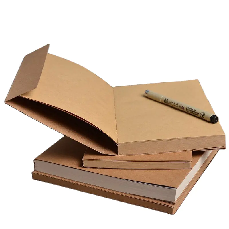 A5Custom Blank Cover Glue Binding Nude Sketchbook 100% Recycled Lay Flat