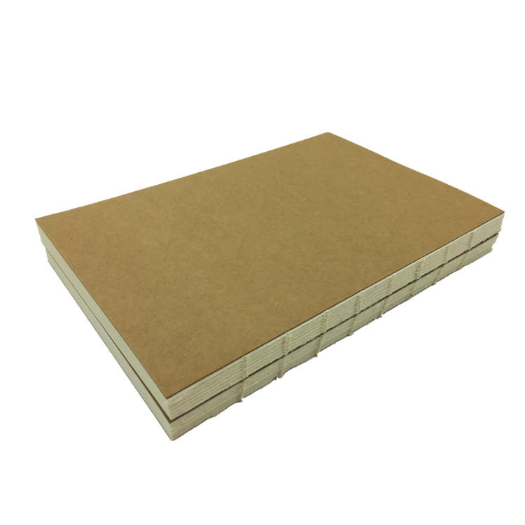 product-Custom A5 32K Brown Plain Kraft Cover Notebook Nude Binding Blank Graffiti Sketch Book-Dezhe-1