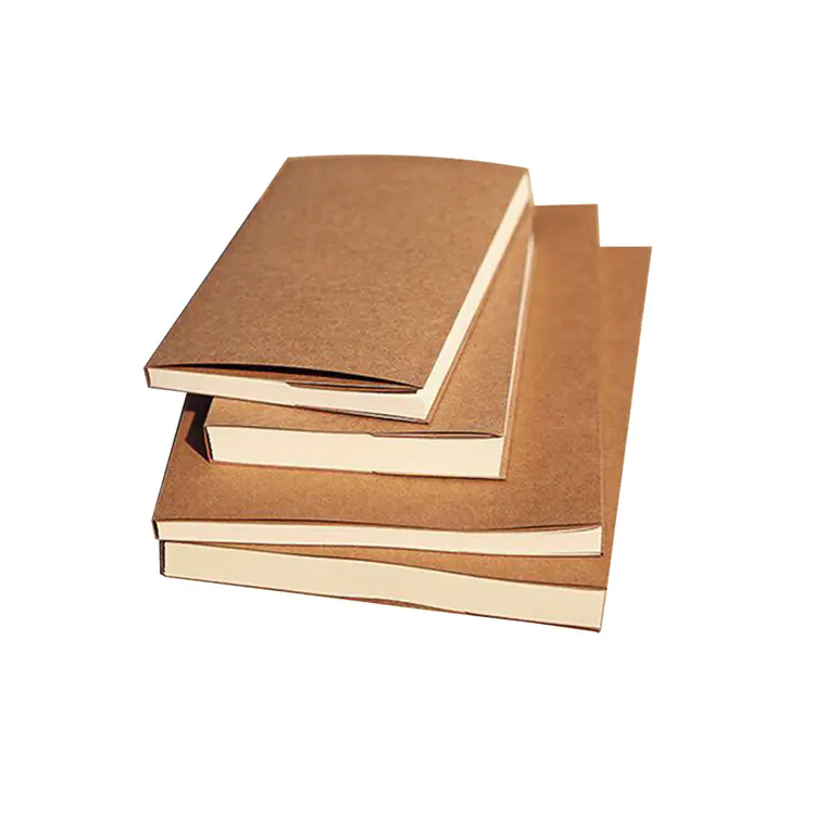 32K A5 Plain Kraft Paper Cover Notebook Sketch Book With Blank Pages