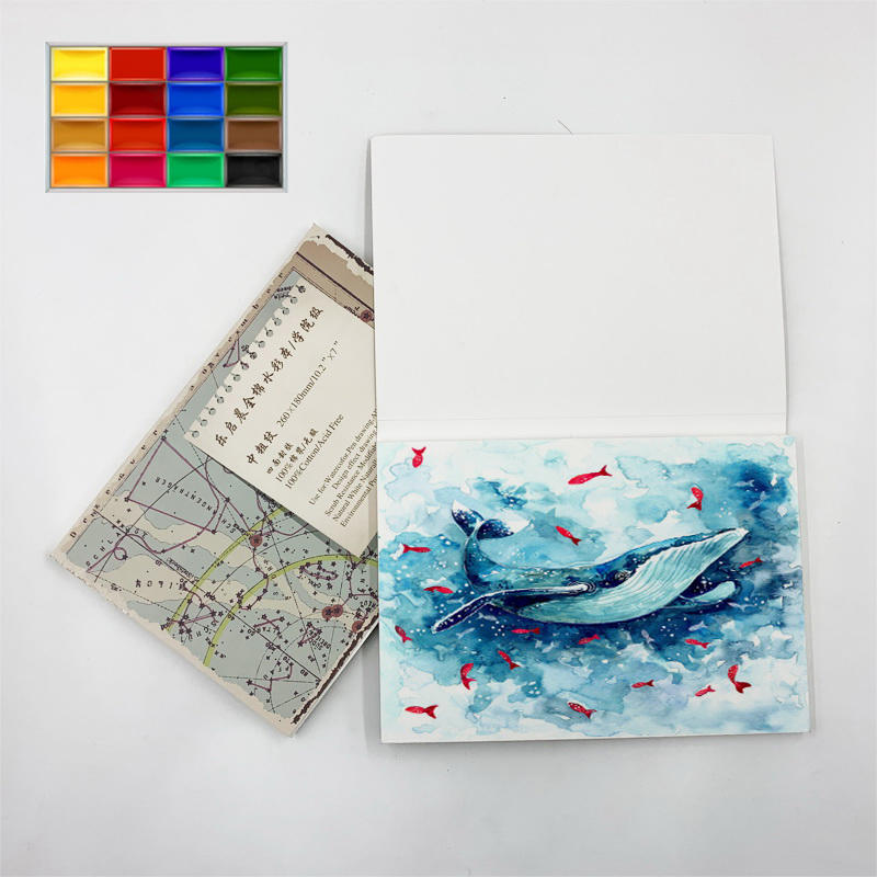 product-New design Four-sided sealant cotton pulp paper Watercolor Pad for Artists student-Dezheng-i-1